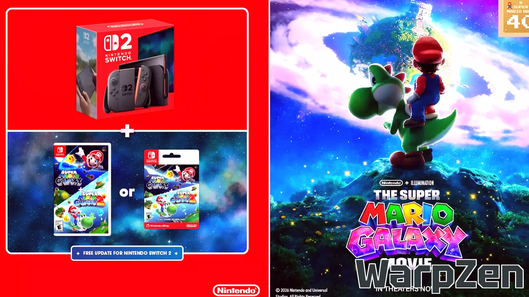 Nintendo is taking $20 off Switch 2 in the US if it’s bought with Super Mario Galaxy 1+2